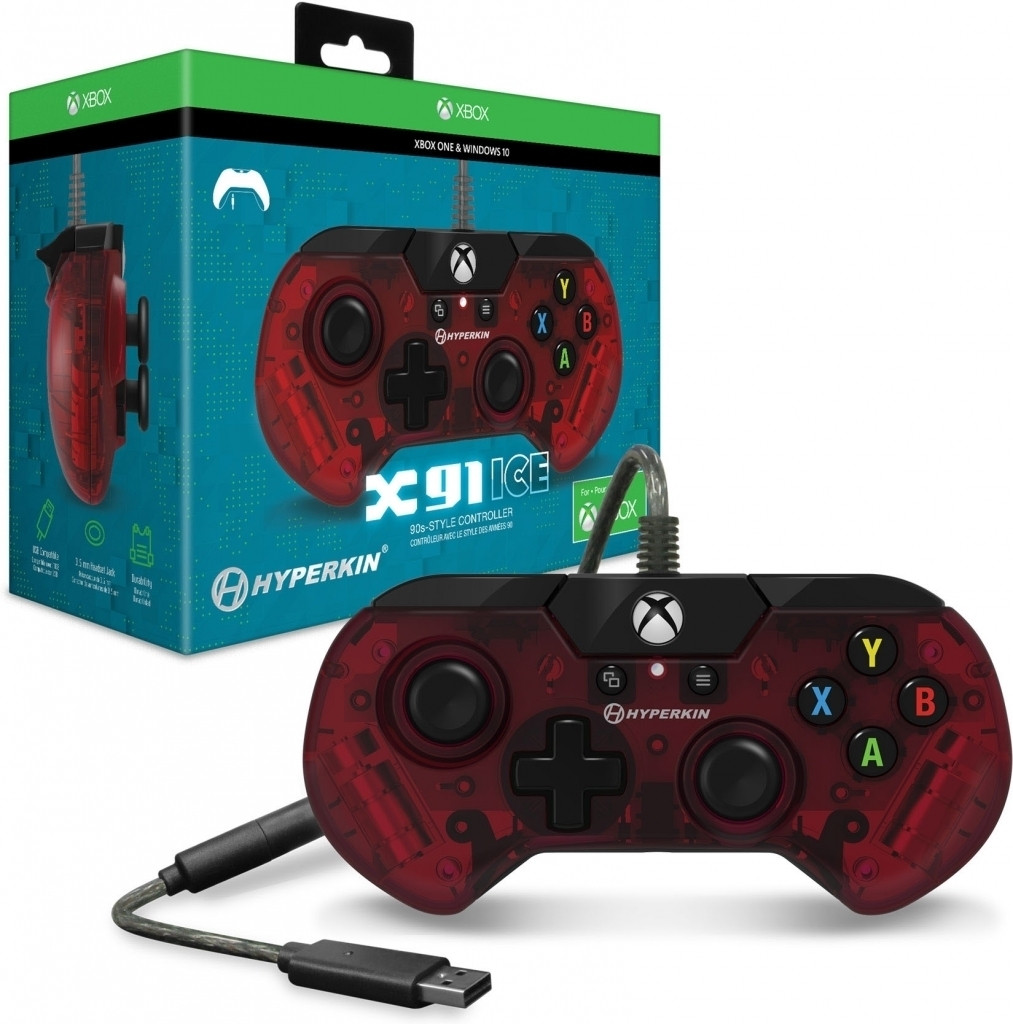 Hyperkin X91 Xbox Controller (Transparent Red)