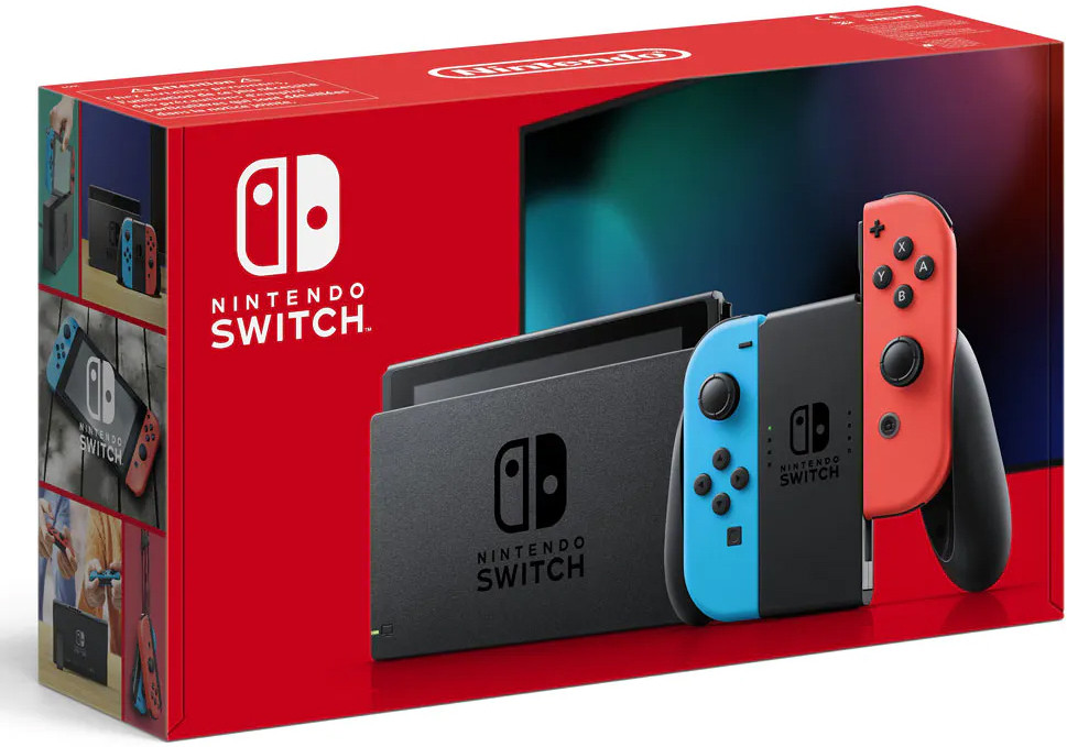 Nintendo Switch (2019 upgrade) - Red/Blue aanbieding