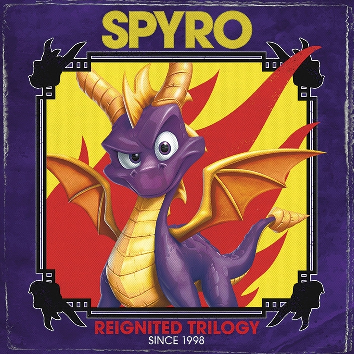 Spyro Canvas - Retro Style (40x40cm)