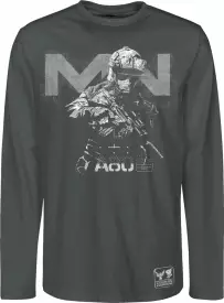 Call of Duty Modern Warfare - A80 Dark Grey Longsleeve T-Shirt voor de Kleding kopen op nedgame.nl