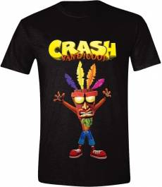 Crash Bandicoot - Aku Aku Men T-Shirt Black voor de Kleding kopen op nedgame.nl