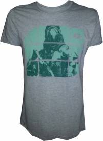 Destiny Grey Melange Green Print T-Shirt voor de Kleding kopen op nedgame.nl