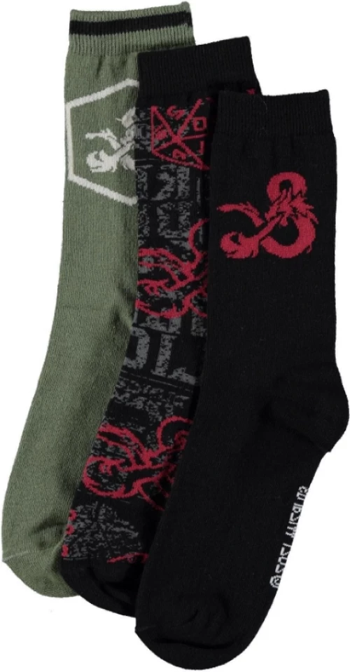 Dungeons & Dragons - Men's Crew Socks (3Pack) voor de Kleding kopen op nedgame.nl
