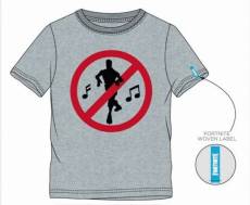 Fortnite - No Dancing Sign Grey Kids T-Shirt voor de Kleding kopen op nedgame.nl