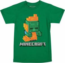 Minecraft - Mini Fire Zombie Youth Tee voor de Kleding kopen op nedgame.nl