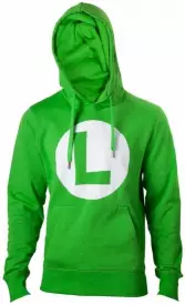 Nintendo - Hoodie With Luigi Logo voor de Kleding kopen op nedgame.nl