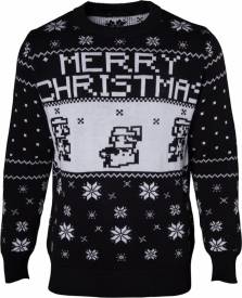 Nintendo - Knitted Christmas Sweater Black voor de Kleding kopen op nedgame.nl