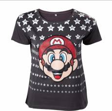 Nintendo - Mario with Stars Female T-shirt voor de Kleding kopen op nedgame.nl