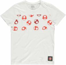 Nintendo - Super Mario AOP Mushroom Men's T-shirt voor de Kleding kopen op nedgame.nl