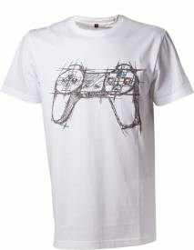 Playstation T-Shirt White Controller voor de Kleding kopen op nedgame.nl