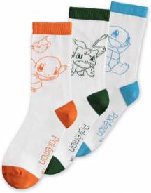 Pokémon - Starters Crew Socks (3Pack) voor de Kleding kopen op nedgame.nl