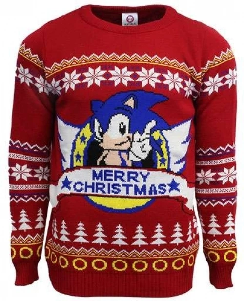 Sonic - Classic Sonic Christmas Sweater voor de Kleding kopen op nedgame.nl