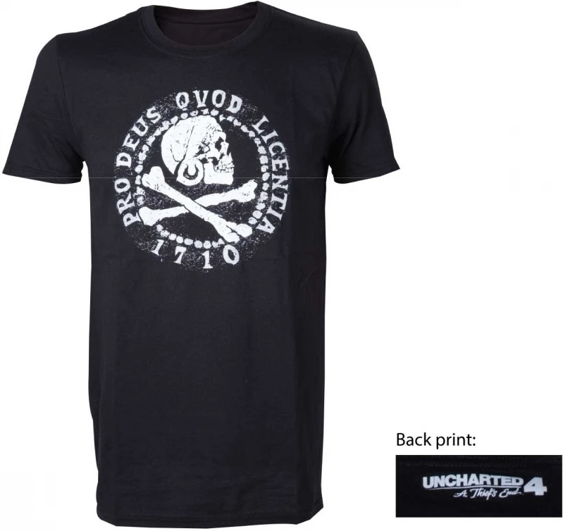 Uncharted 4 - Skull Logo T-shirt voor de Kleding kopen op nedgame.nl