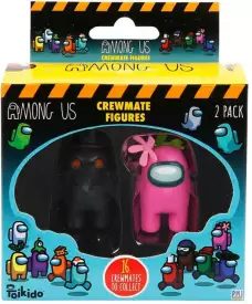 Among Us Crewmate Figures 2-Pack Black & Pink (4,5cm) voor de Merchandise kopen op nedgame.nl