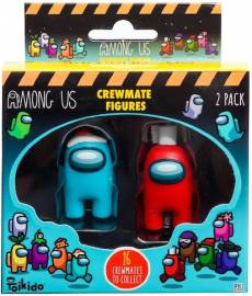 Among Us Crewmate Figures 2-Pack Cyan & Red (4,5cm) voor de Merchandise kopen op nedgame.nl