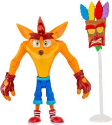 Crash Bandicoot - Crash with Aku Aku Mask Figure voor de Merchandise kopen op nedgame.nl