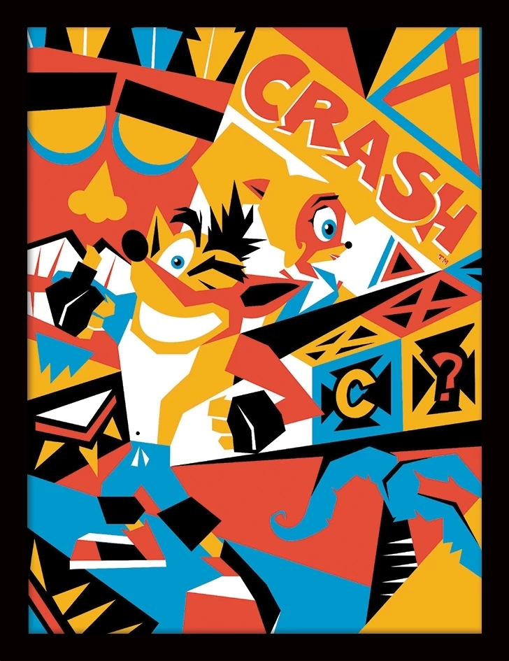 Crash Bandicoot Framed Print - Posterized (30x40cm) voor de Merchandise kopen op nedgame.nl