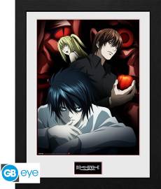 Death Note Framed Print - Light, L and Misa voor de Merchandise kopen op nedgame.nl