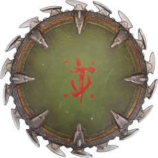 Doom: The Dark Ages Wall Art - Shield Saw voor de Merchandise preorder plaatsen op nedgame.nl