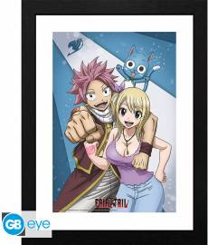 Fairy Tail Framed Print - Natsu & Lucy (30x40cm) voor de Merchandise kopen op nedgame.nl