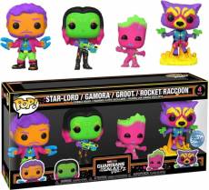 Guardians of the Galaxy Vol.2 Funko Pop Vinyl: Star-Lord / Gamora / Groot / Rocket Raccoon Blacklight voor de Merchandise kopen op nedgame.nl
