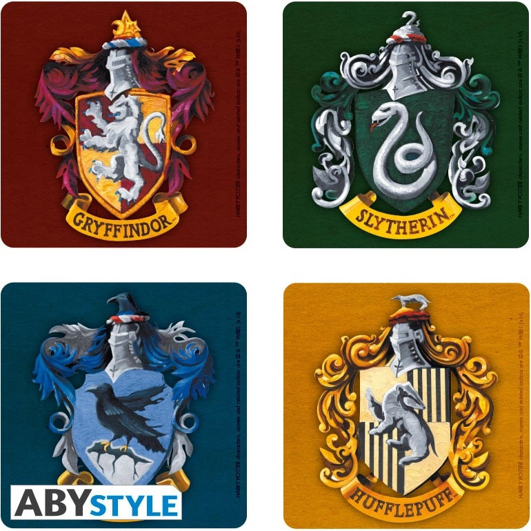 samenkomen Jaarlijks Nu al Nedgame gameshop: Harry Potter - 4 Houses Coasters (Merchandise) kopen