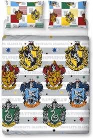 Harry Potter - Hogwarts Houses 2 Persoons Dekbedovertrek Set (200cm x 200cm) voor de Merchandise kopen op nedgame.nl
