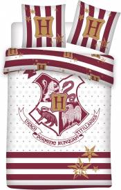Harry Potter - Hogwarts Red & White 1 Persoons Dekbedovertrek (140cm x 200cm) voor de Merchandise kopen op nedgame.nl