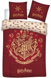 Harry Potter - Hogwarts Red 1 Persoons Dekbedovertrek (140cm x 200cm) voor de Merchandise kopen op nedgame.nl