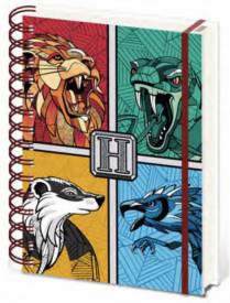 Harry Potter Houses A5 Notebook voor de Merchandise kopen op nedgame.nl