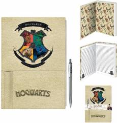 Harry Potter Premium A5 Notebook with Pen - Hogwarts Houses voor de Merchandise kopen op nedgame.nl