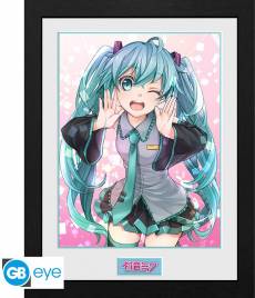 Hatsune Miku Framed Print - Wink (30x40cm) voor de Merchandise kopen op nedgame.nl