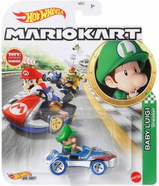 Hot Wheels Mario Kart - Baby Luigi Sneeker Kart voor de Merchandise kopen op nedgame.nl