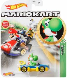 Hot Wheels Mario Kart - Yoshi Mach-8 Kart voor de Merchandise kopen op nedgame.nl