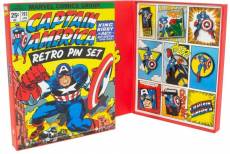 Marvel - Captain America Retro Pin Badge Set voor de Merchandise kopen op nedgame.nl