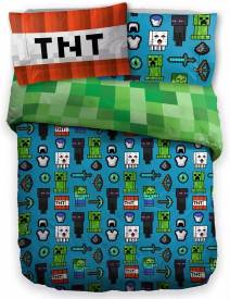 Minecraft - Double Fitted Sheet Set (135x190cm) voor de Merchandise kopen op nedgame.nl