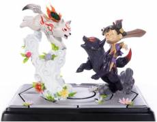 Okami PVC Statue - Chibiterasu vs. Dark Chibiterasu & Possessed Kuni (First 4 Figures) voor de Merchandise kopen op nedgame.nl