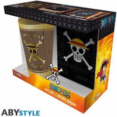 One Piece - XXL Glass + Pin + Pocket Notebook Gift Set voor de Merchandise kopen op nedgame.nl
