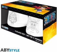 One Piece 2 Glass Set - Luffy & Ace voor de Merchandise kopen op nedgame.nl