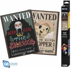 One Piece Chibi Poster Set - Wanted Chopper & Brook voor de Merchandise kopen op nedgame.nl