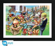 One Piece Framed Print - Hot-Dog Party (30x40cm) voor de Merchandise kopen op nedgame.nl