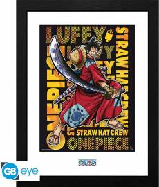 One Piece Framed Print - Luffy in Wano (30x40cm) voor de Merchandise kopen op nedgame.nl