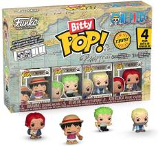 One Piece Funko Bitty Pop! 4-Pack: Monkey D. Luffy / Roronoa Zoro / Axe-Hand Morgan / Shanks voor de Merchandise kopen op nedgame.nl