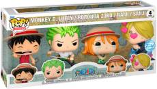 One Piece Funko Pop Vinyl 4-Pack: Monkey D. Luffy, Roronoa Zoro, Nami, Sanji (Special Edition) voor de Merchandise preorder plaatsen op nedgame.nl