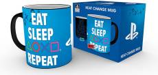 Playstation Heat Change Mug - Eat Sleep Repeat voor de Merchandise kopen op nedgame.nl