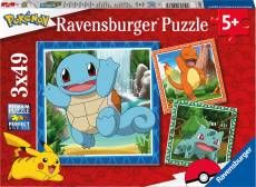 Pokemon - Charmander, Bulbasaur and Squirtle Puzzle (3x49 pcs) voor de Merchandise kopen op nedgame.nl