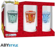 Pokemon - Kanto Starters 3 Glasses Set voor de Merchandise kopen op nedgame.nl