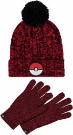 Pokémon - Red&Black Giftset (Beanie & Knitted Gloves) voor de Merchandise kopen op nedgame.nl