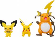 Pokemon Battle Figure Evolution Pack - Pichu, Pikachu & Raichu voor de Merchandise kopen op nedgame.nl