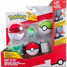 Pokemon Clip 'N Go Poke Ball Belt (Bulbasaur + Poke Ball & Nest Ball) voor de Merchandise kopen op nedgame.nl